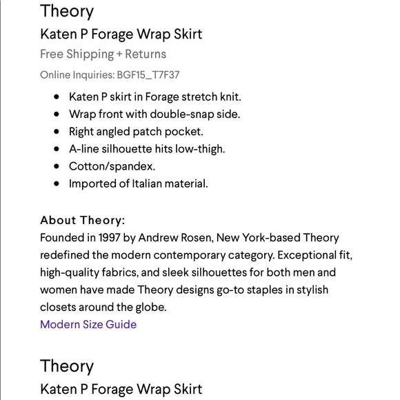 Theory White Wrap skirt - Picture 5 of 11